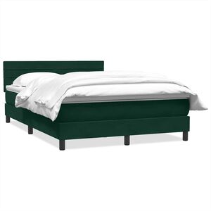 vidaXL Sommier &agrave; lattes de lit et matelas vert fonc&eacute; 160x220cm velours