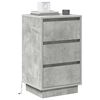 vidaXL Cabinet de chevet avec tiroir Gris b&eacute;ton 39 x 34,5 x 65 cm