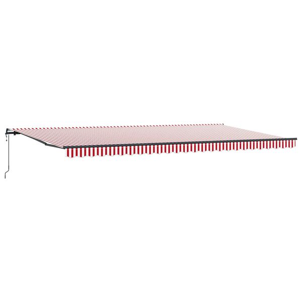 vidaXL Auvent R&eacute;tractable Rouge et Blanc 600 &times; 300 cm