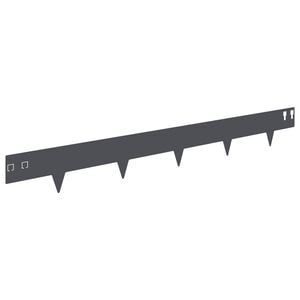 vidaXL Bordure de Pelouse 10 pc 100 x 12 cm Acier Anthracite