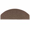 vidaXL Tapis d'escalier 15 pi&egrave;ces 65 x 24 x 4 cm Marron caf&eacute; Demi-rond Grand