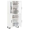 vidaXL Buffet haut Blanc 69,5x34x180 cm Bois d'ing&eacute;nierie