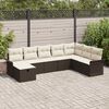 vidaXL Ensemble de canap&eacute; de jardin 8 pcs Marron Poly rotin