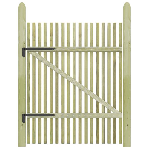 vidaXL Portail de jardin en piquets bois de pin impr&eacute;gn&eacute; 100x150 cm