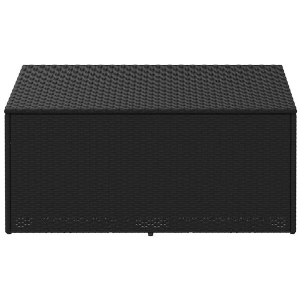 vidaXL Coffre de rangement de jardin Noir 110x50x58 cm R&eacute;sine tress&eacute;e