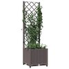 vidaXL Jardini&egrave;re avec treillis Marron 40x40x136 cm PP