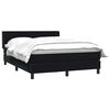 vidaXL Sommier &agrave; lattes de lit avec matelas noir 160x210 cm velours