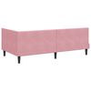 vidaXL Cadre de lit d'angle Rose 90 cm x 190 cm Velours