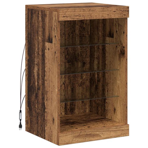vidaXL Buffet LED Bois ancien 41 x 37 x 67 cm Bois d'ing&eacute;nierie