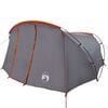 vidaXL Tente tunnel avec toit Gris et orange 318 x 275 x 140 cm