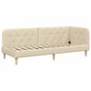 vidaXL Cadre de lit d'angle Cr&egrave;me 80 x 200 cm tissu