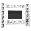 vidaXL Ensemble de meubles TV 6 pcs Blanc Bois d'ing&eacute;nierie