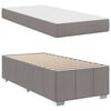 vidaXL Cadre de lit avec matelas Taupe 80 x 200 cm tissu