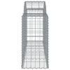 vidaXL Paniers à gabions arqués 3 pcs 200x50x80/100 cm Fer galvanisé