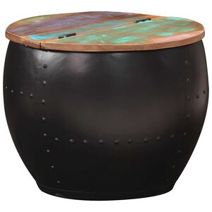 vidaXL Table basse 53x43 cm Bois de r&eacute;cup&eacute;ration massif