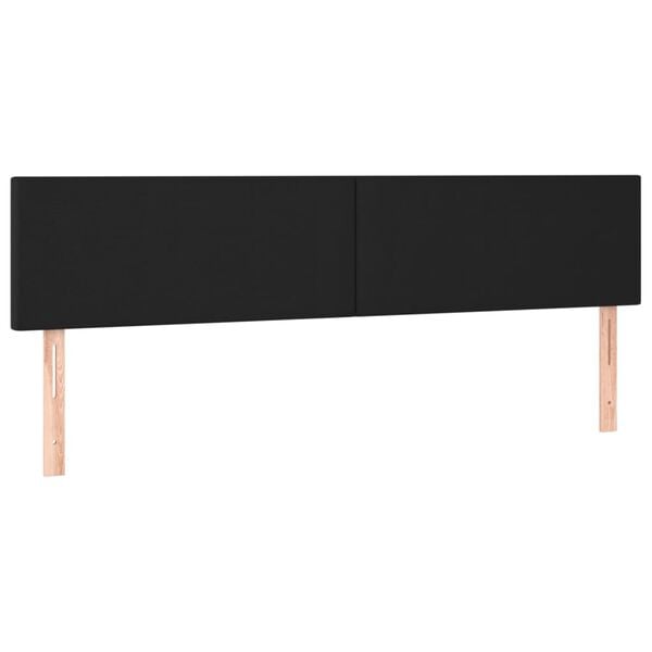 vidaXL Têtes de lit 2 pcs Noir 100x5x78/88 cm Similicuir