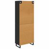 vidaXL Haut Armoire Ch&ecirc;ne noir 69,5 x 34 x 180 cm Bois d'ing&eacute;nierie