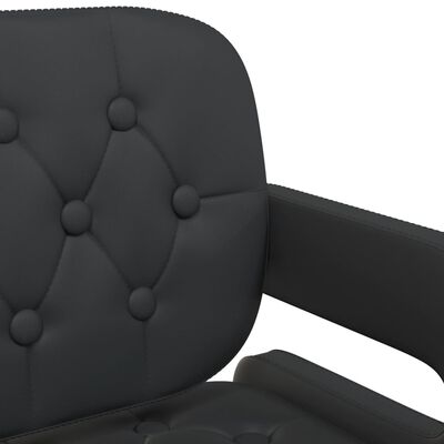 vidaXL Chaise pivotante de bureau Noir Similicuir
