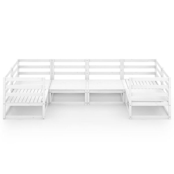 vidaXL Salon de jardin 6 pcs bois de pin massif