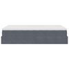 vidaXL Lit ottoman avec matelas gris fonc&eacute; 120x190 cm velours