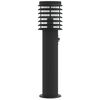 vidaXL Lampadaires d'extérieur et capteurs 3 pcs noir acier inoxydable
