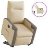 vidaXL Fauteuil inclinable &eacute;lectrique cr&egrave;me tissu