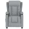 vidaXL Fauteuil inclinable &eacute;lectrique Gris clair Tissu