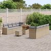 vidaXL Ensemble de canap&eacute; de jardin 11 pcs beige et gris clair