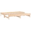 vidaXL Lit coulissant sans matelas 2x(80x200) cm Bois de pin massif
