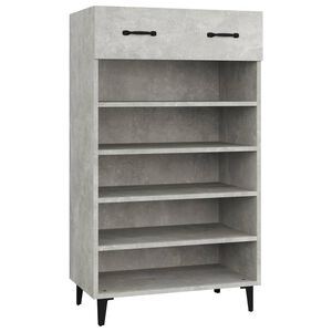vidaXL Armoire &agrave; chaussures Gris b&eacute;ton 60x35x105 cm Bois d'ing&eacute;nierie