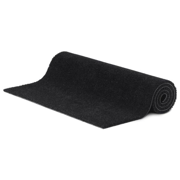 vidaXL Tapis de porte noir 90x150 cm fibre de coco touffet&eacute;