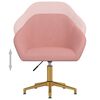 vidaXL Chaises pivotantes à manger lot de 2 rose velours