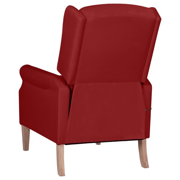 vidaXL Fauteuil de massage inclinable Rouge bordeaux Tissu