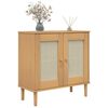 vidaXL Buffet SENJA aspect rotin marron 80x35x80 cm bois massif de pin