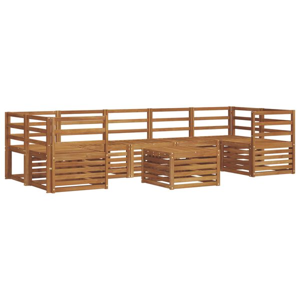 vidaXL Ensembles de canap&eacute;s 8 pcs Naturel Bois d'Acacia Massif