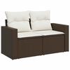vidaXL Salon de jardin avec coussins 6 pcs marron r&eacute;sine tress&eacute;e