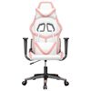 vidaXL Chaise de jeu de massage Blanc et rose Similicuir