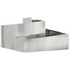 vidaXL Cache-pot de jardin Argent 80 x 80 x 50 cm Acier galvanis&eacute;