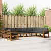 vidaXL Ensemble de canap&eacute;s d'ext&eacute;rieur 10 pcs Naturel et Anthracite