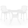 vidaXL Ensemble de bistro 3 pcs Aluminium coul&eacute; Blanc