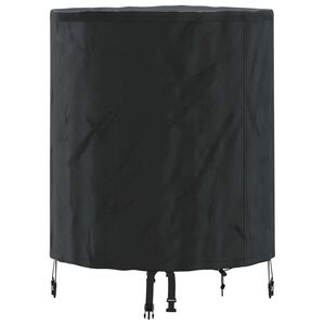 vidaXL Housse de Table 62 x 62 x 70 cm tissu Rond Imperm&eacute;able Noir
