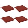 vidaXL Coussins de si&egrave;ge SOEST 4 pc 100 % polyester Rouge