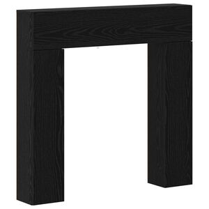 vidaXL Cadre de chemin&eacute;e Ch&ecirc;ne noir 102 x 18 x 100,5 cm