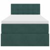 vidaXL Lit de Rangement avec matelas Vert fonc&eacute; 90 x 190 cm Velours