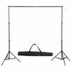 vidaXL Kit de studio photo avec lampes toile de fond et r&eacute;flecteur