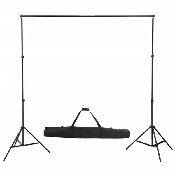 vidaXL Kit de studio photo avec lampes toile de fond et r&eacute;flecteur