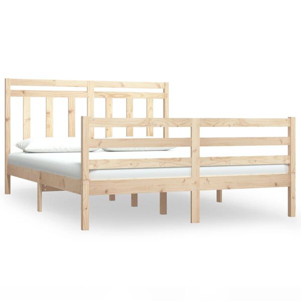 vidaXL Cadre de lit sans matelas 150x200 cm bois massif