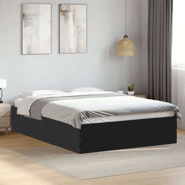 vidaXL Cadre de lit sans matelas noir 120x200 cm