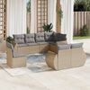 vidaXL Salon de jardin avec coussins 8 pcs beige résine tressée
