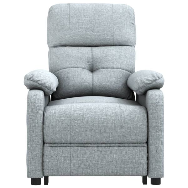 vidaXL Fauteuil Gris clair Tissu